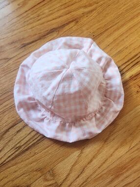 Primark Pink Gingham 3-6M Hat